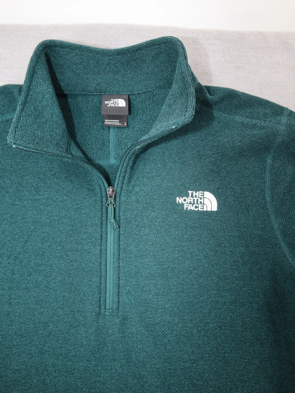 The North Face Men's Teal Quarter-Zip Fleece Pullover